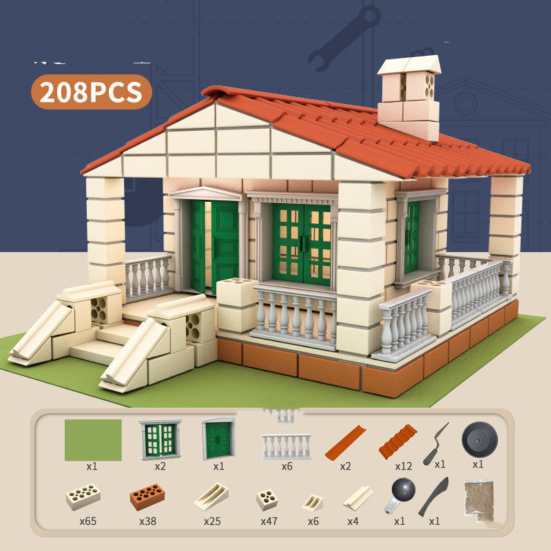 Children's Brick Building House Toy
