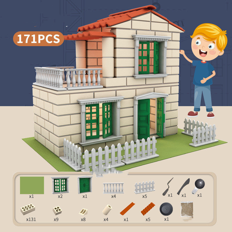 Children's Brick Building House Toy