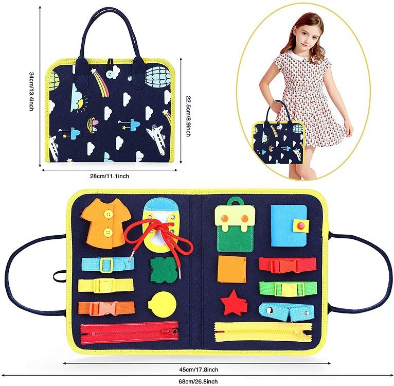 Children's Board Dressing And Buttoning Sensory Learning Toy