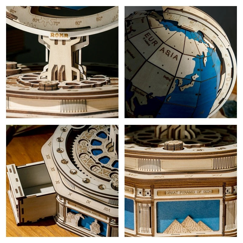 Globe Earth 3D Wooden Puzzle