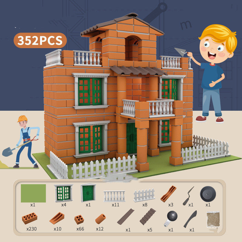 Children's Brick Building House Toy