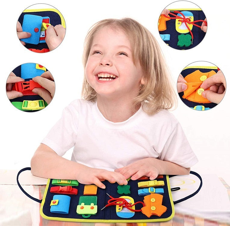 Children's Board Dressing And Buttoning Sensory Learning Toy