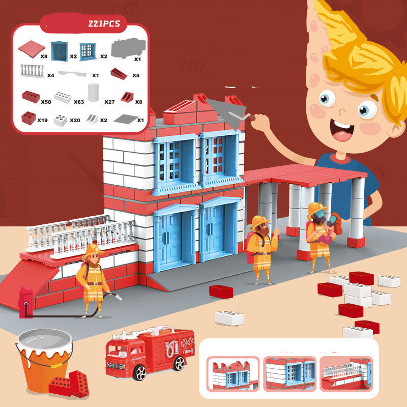 Children's Brick Building House Toy