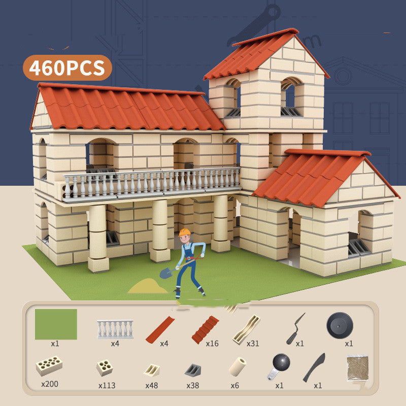 Children's Brick Building House Toy