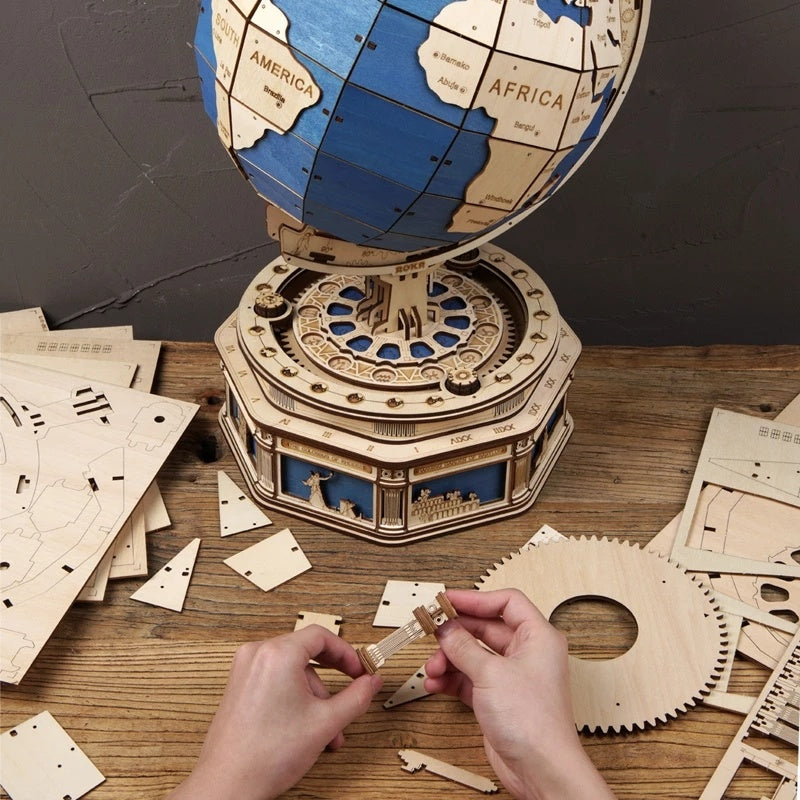 Globe Earth 3D Wooden Puzzle