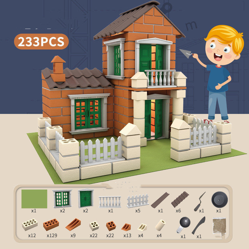 Children's Brick Building House Toy