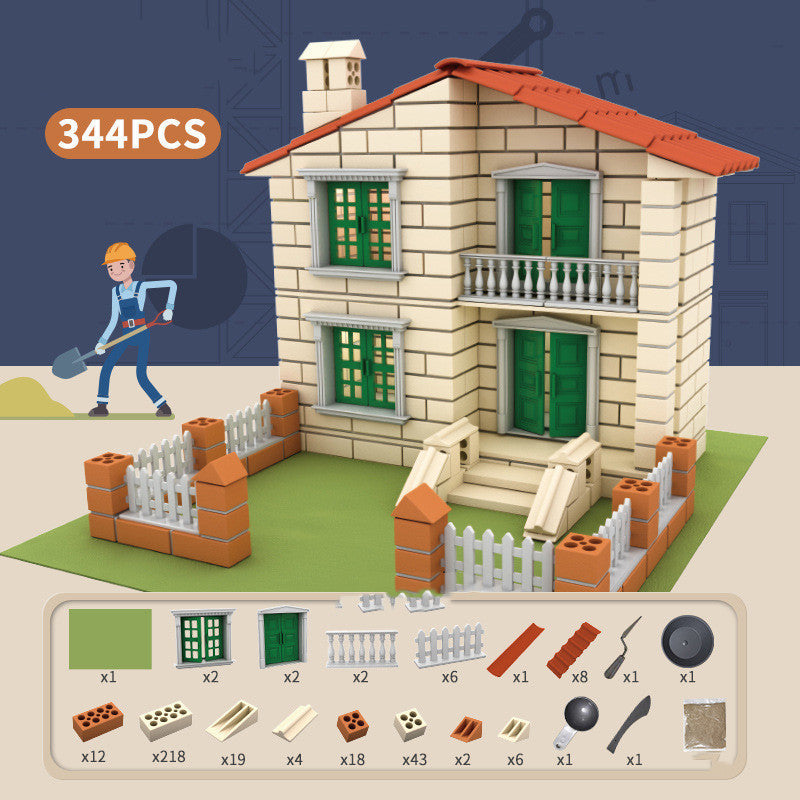 Children's Brick Building House Toy