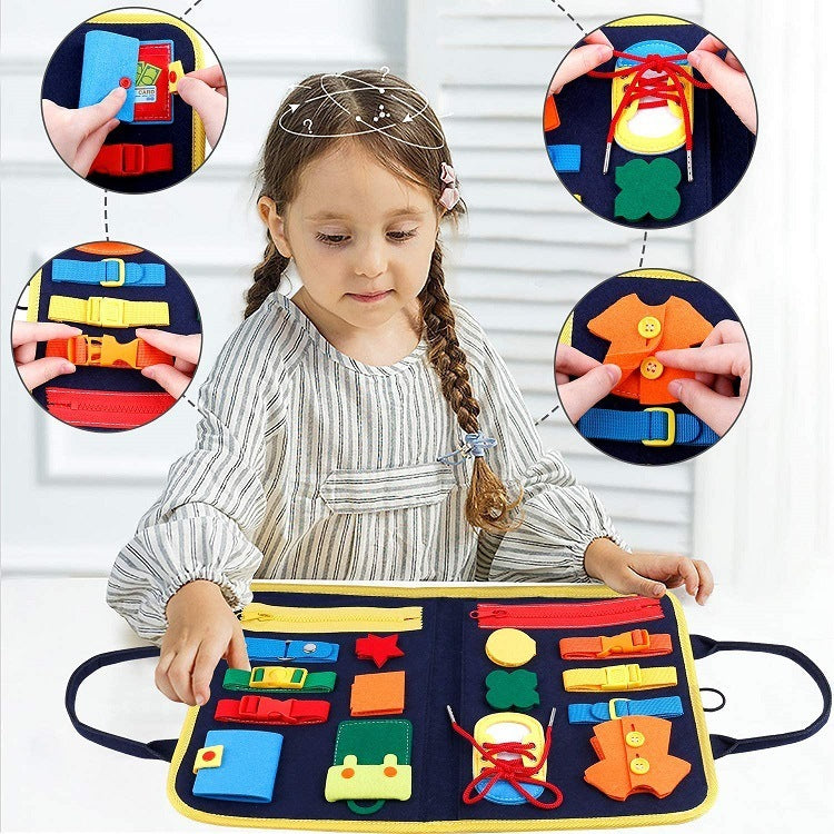 Children's Board Dressing And Buttoning Sensory Learning Toy